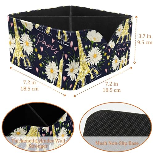 Pot de rangement pour bureau porte-crayons 4 compartiments paillettes - 4