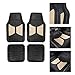 Automotive Floor Mats Climaproof for All Weather Protection Universal Fit Heavy Duty Rubber Fits Most Cars, SUVs, and Trucks, Full Set Trim to Fit FH Group Beige