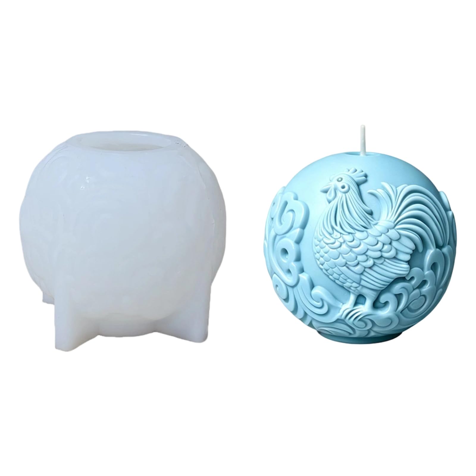 Whoasyst Temperatures Resistant Silicone Rooster for Unique Handcrafted Creation Food Grade Candlewax