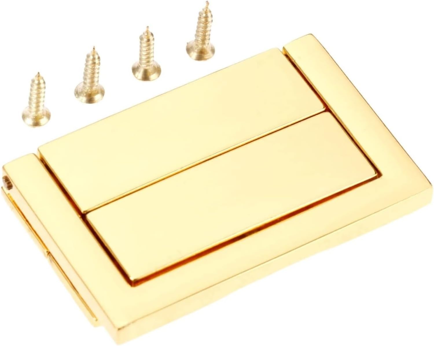 Wooden Box Latch Hasp,1PCS Latch Zinc Alloy Gold Hasp Lock Golden Buckle Clip Clasp Furniture Hardware Jewelry Gift Box Chest Decorative