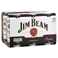 Jim Beam White Label Bourbon & Cola Cans, 375ml (Pack Of 6)