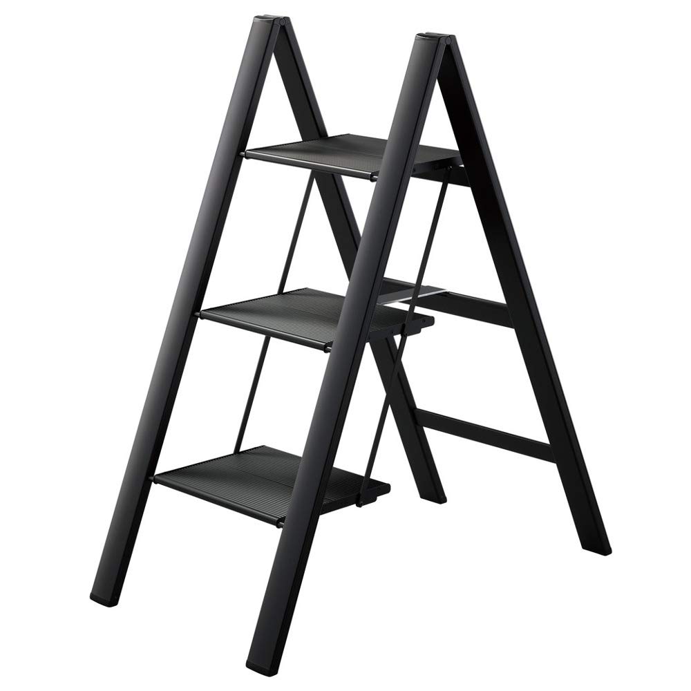 Stepページ Slim Step 3 Step Black Design Stepstools Stepladder By Hasegawa