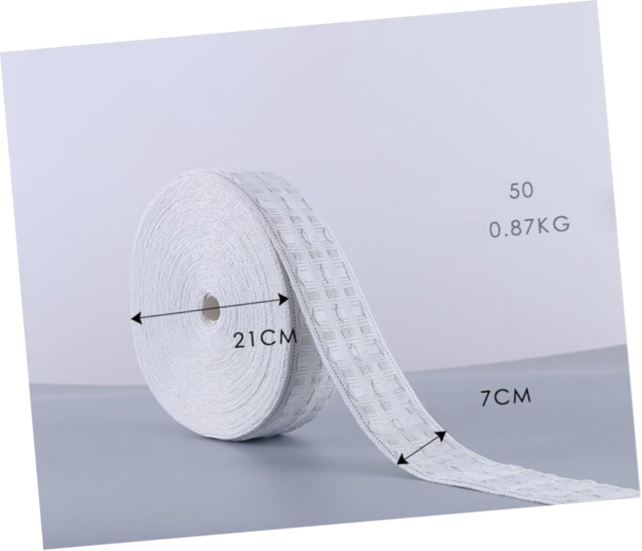 IMIKEYA 50m Non-Woven Curtain Pleat Tape Soft Blend Cloth Belt for Window Treatments for Curtains and Valances Easy to Wash White Color