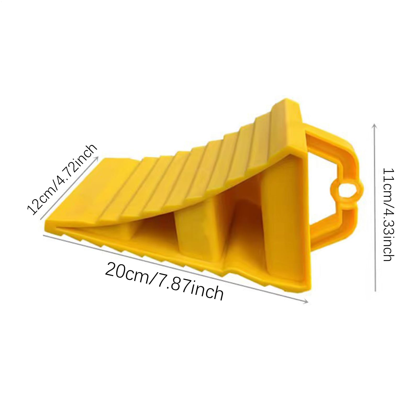 Generisch Lot de 2 cales de roue pour remorque - En plastique robuste et antidérapant - Pour voiture, caravane, camping-car, moto - , poignée sûre en cas d'humidité - Doux pour les pneus et les