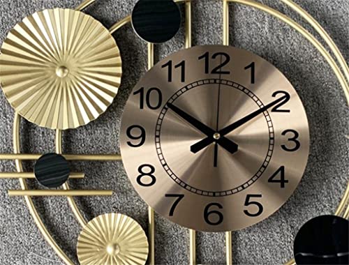 Yebdd Wall Clock Nordic Brief Living Room Decoration Silent Art Gold Leaf Design Hanging Watch Decor #TOP6
