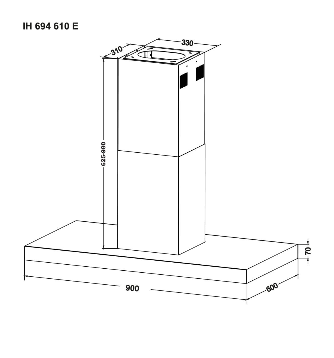 Amica IH 694 610 S Inselhaube