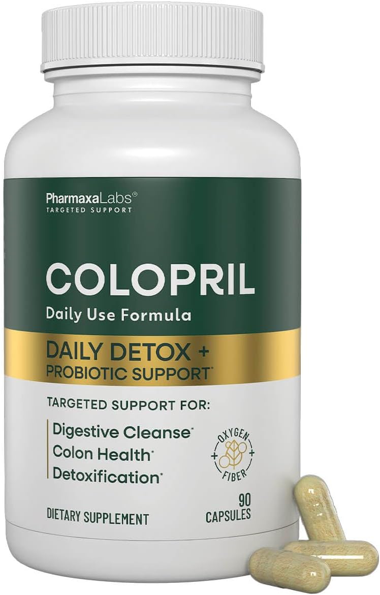 - Colon Cleanse Dietary Supplement - Supports Cleansing of Bowels & Digestive Tract - Eases Constipation - Ginger Root, Lactobacillus, Psyllium Husk & Magnesium Oxide - 90 Capsules (Pack of 1)