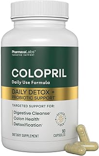 Colon Cleanse Dietary Supplement - Supports Cleansing of Bowels & Digestive Tract - Eases Constipation - Ginger Root, Lactobacillus, Psyllium Husk & Magnesium Oxide - 90 Capsules (Pack of 1)