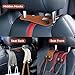 2025 Automotive Seat Back Hooks,Leather Car Seat Hooks,Dual Headrest Organizer Hangers for Purses, Bags & Phones, 2 in 1 Car Headrest Hidden Hook for Tidy Organization,Pack of 2(Ivory White)