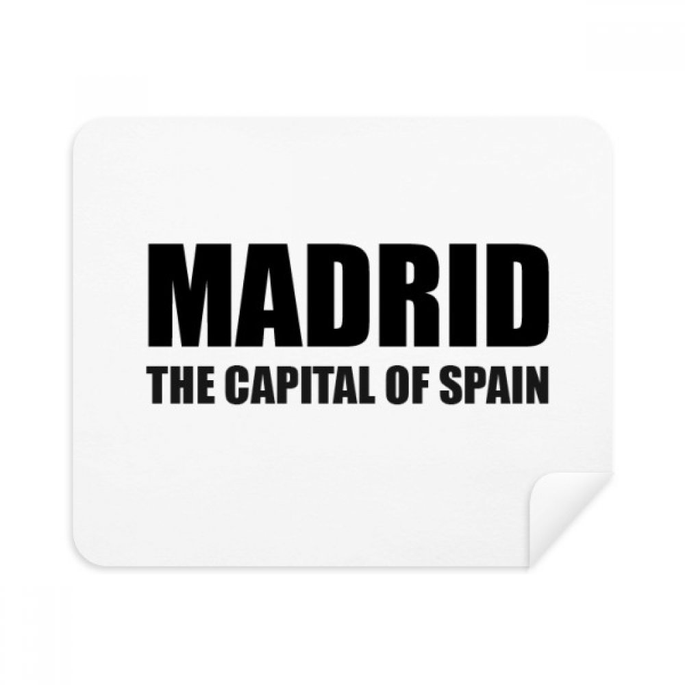 Madrid The Capital of Spain Cleaning Cloth Screen Cleaner 2pcs Suede Fabric