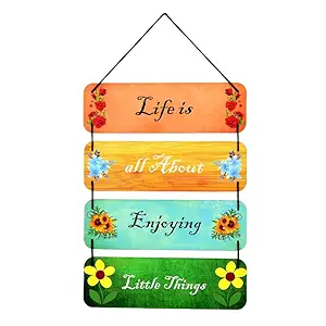 TRENDSTUBE Decorative Wall Hanging Wooden Art Decoration item for Living Room | Bedroom | Home Decor Quotes Decor Item | Wall Art For Hall | Mdf Wall Decoration (Wall Art_WH-04_1 Pack)