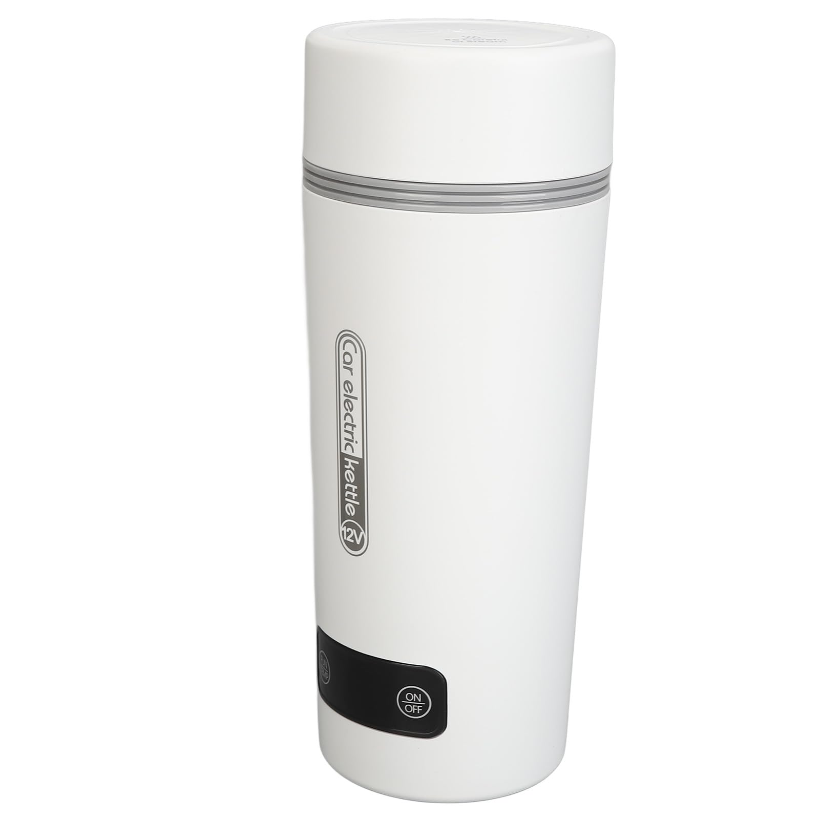 Tasse Chauffante pour Voiture, Anti-fuite, 4 Températures Réglables, 350 Ml, Portable, sans Acier, Bouilloire électrique de Voyage pour Petite Voiture, Blanc, 12 V, Accessoires