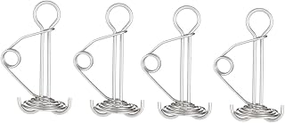 POPETPOP 4pcs Multifunctional Tent Stakes Fish Bone Shaped Ground Nails with High Strength Spring Buckles for Deck Camping Lightweight and Easy to Use Wind Rope Fixing Tools