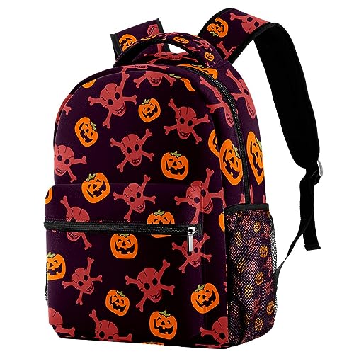 Sac à dos de voyage pour l'école et les sorties scolaires motif citrouille