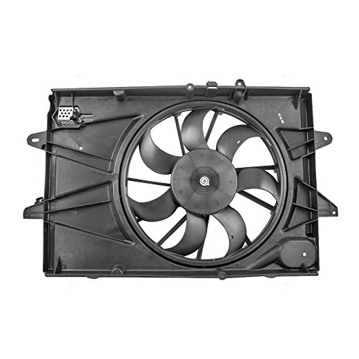 Brock Replacement Radiator Cooling Fan Motor Assembly Compatible with 2010-2017 Equinox Terrain & 2013-2017 Terrain Denali 2.4L 25952785 25952813 25952782