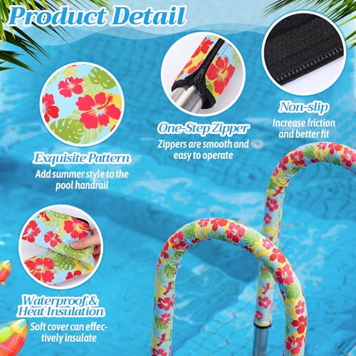 2 fundas tropicales para barandilla de piscina 4 pies miniatura 3
