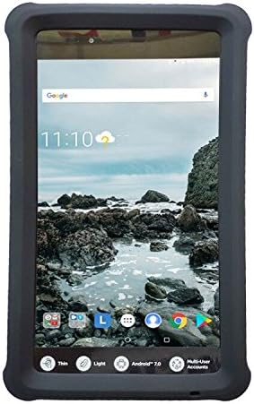 Case for Lenovo Tab 3 Essential TB3-710F TB3-710I, MingShore Silicone Kid Friendly Rugged Case Bumper Cover for Lenovo Tab 3 Essential TB3-710F TB3-710I TB3-710L (Black)