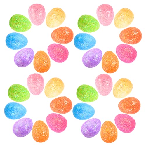 Garneck 100piezas Huevos De Espuma De Colores Decoración De Huevos De Pascua DIY Accesorio De Decoración De Escena De Pascua para del Hogar para Festivales De Simulación De Espuma