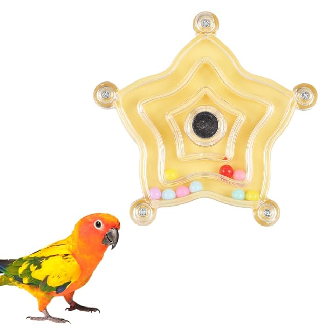 MiOYOOW Juguetes para pájaros, juguete de rueca de loro periquitos interactivos juguetes giratorios…