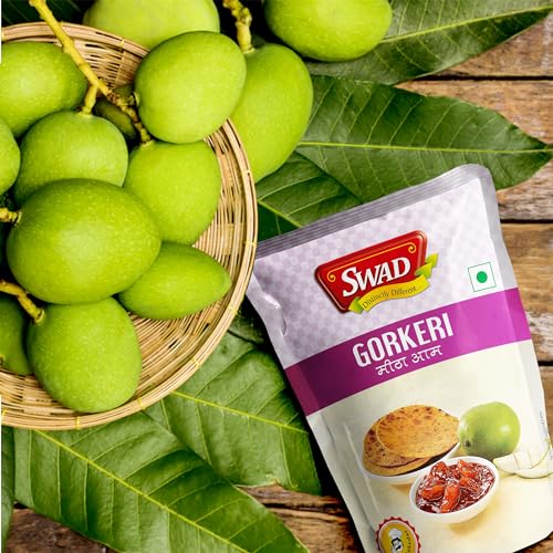 Image of SWAD Delicious and Tangy Sweet Gor Keri Pickle Chutney Home Made / Sweet Mango Chatni / Khatti Meethi Aam Chatni Shredded Mango Slices Khatti Meethi Mango Chutney - 200 gm Each (Pack of 3)
