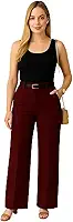 Calça Alfaiataria Feminina Social Wide Leg Cintura Alta Com Bolso