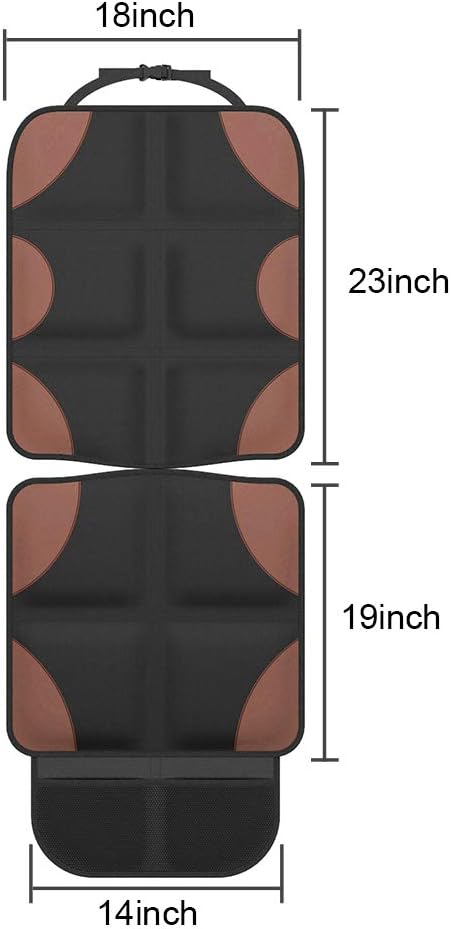 SMART ELF Car Seat Protector, Thickest Padding Seat Protector Carseat with Waterproof Fabric, 2 Pack Carseat Protectors Mat for Vehicles SUV, Sedan, Truck, Leather and Fabric Car Seat, Large Size