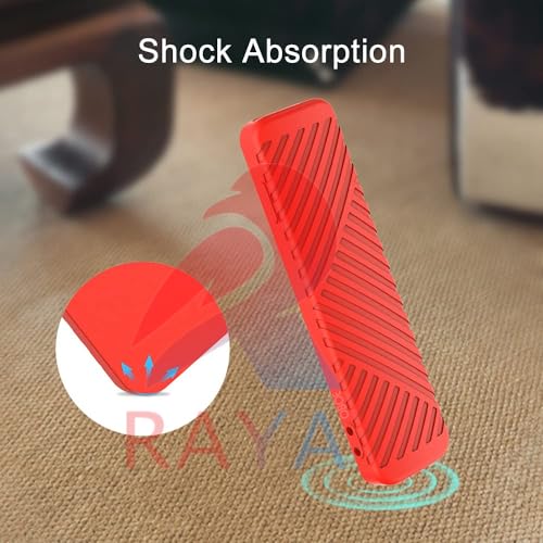 Image of RAYA Protective Silicone Case Compatible with Apple TV 4k 2nd & 3rd Gen Remote Shock Proof Anti-Slip Washable (Red)