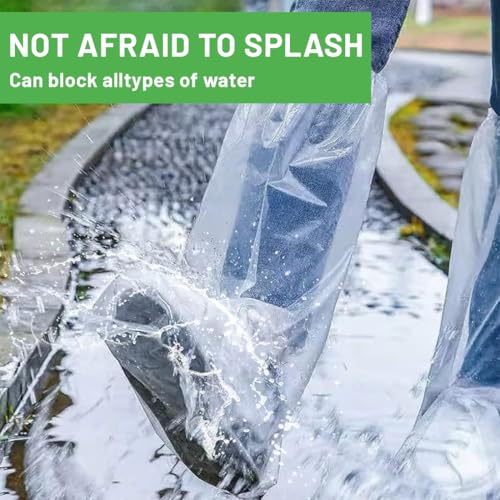 10 PCS Regenschutz Schuhe, überzieher Schuhe, Schuhüberzieher, Schuhüberzieher Wasserdicht, Regenfüßlinge, Schuhüberzüge Wiederverwendbare Transparent Regenstiefel-Schuhüberzüge (Lang)