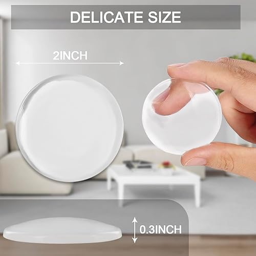 Miniatura 4 de Starkitchen Protector de pared de 8 piezas en silicona autoadhesiva, a prueba de golpes y silencioso, tapón de manija de puerta de pared