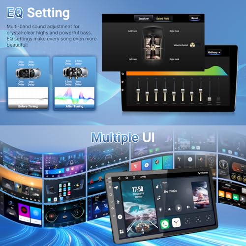 Leadfan 4G+64G Car Stereo for Nissan Sentra 2013 2014 2015 2016 2017 2018 2019 with Carplay Android Auto, 10.1 Inch Screen for Nissan Sentra Car Radio, Blutooth FM GPS WiFi SWC EQ by Leadfan - Used condition - Image 8