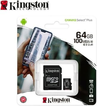 Kingston MicroSDXC Canvas Select Plus 64GB Memory Card SDCS2/64GB
