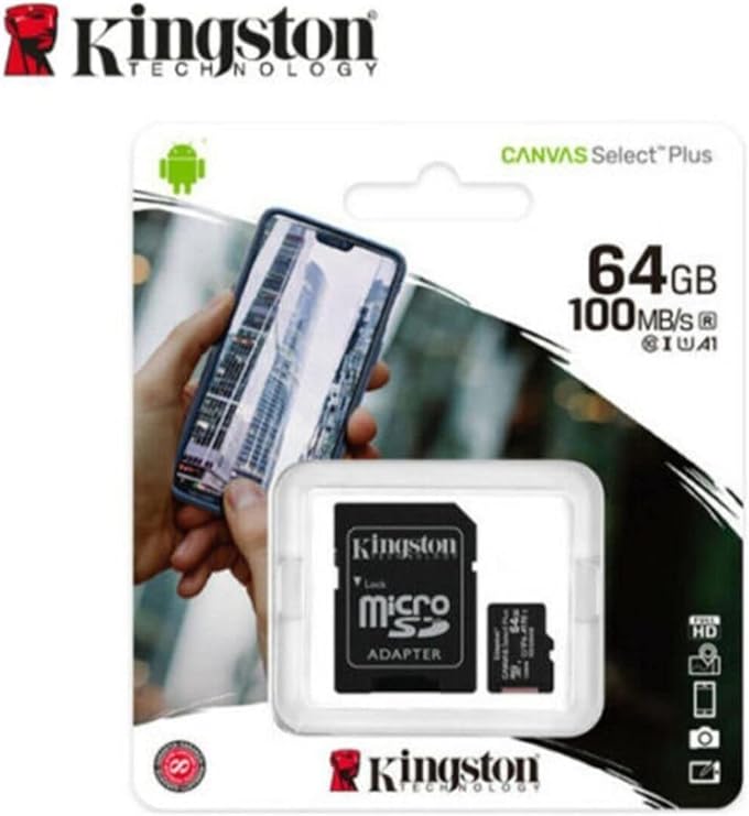 Kingston MicroSDXC Canvas Select Plus 64GB Memory Card SDCS2/64GB