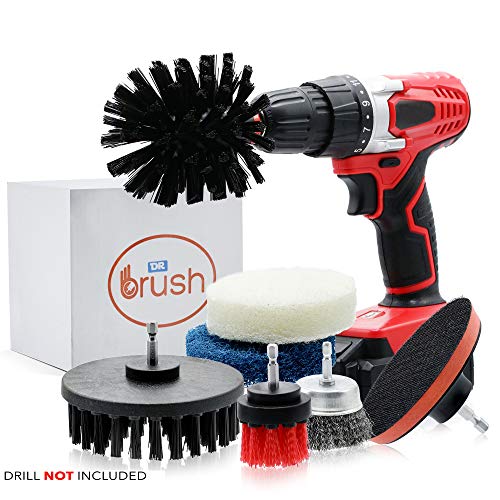 Dr Brush Drill Brush Power Scrubber Cleaning Attachment Set All Purpose Bathroom Scrub