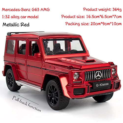 Ilooboo Alloy Collectible Red Benz G63 Amg Toy Vehicle Pull Back Die-Cast Car Model With Lights And Sound #TOP3