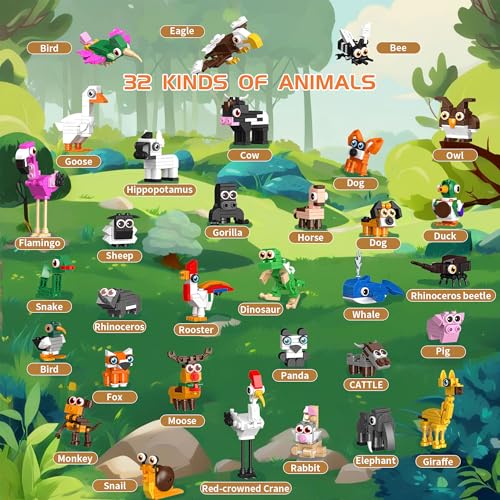 EITOLNR 32 Packs Party Favors for Kids, Animal Building Blocks Toys by EITOLNR - Used condition - Image 7