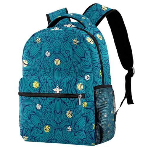 Sac à dos d'école multicolore à motif ligne de 29.4x20x40cm pour adolescents et étudiants
