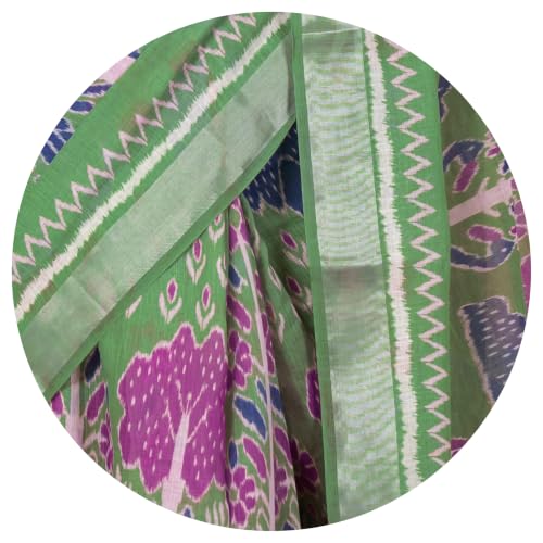 Image of MIRCHI FASHION Saree for Woman Cotton Blend Printed | Traditional Ethnic Sari for Ceremonial Use and Farewell with Blouse Piece