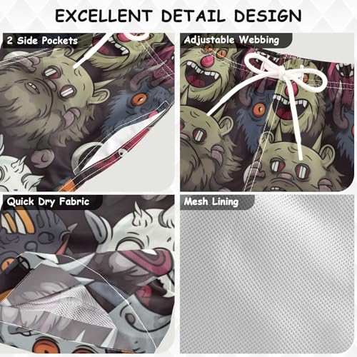 Gothic Evil Spirit Boys Swim Trunks Kids Beach Board Shorts Swimsuit 3-14 Years-2T3