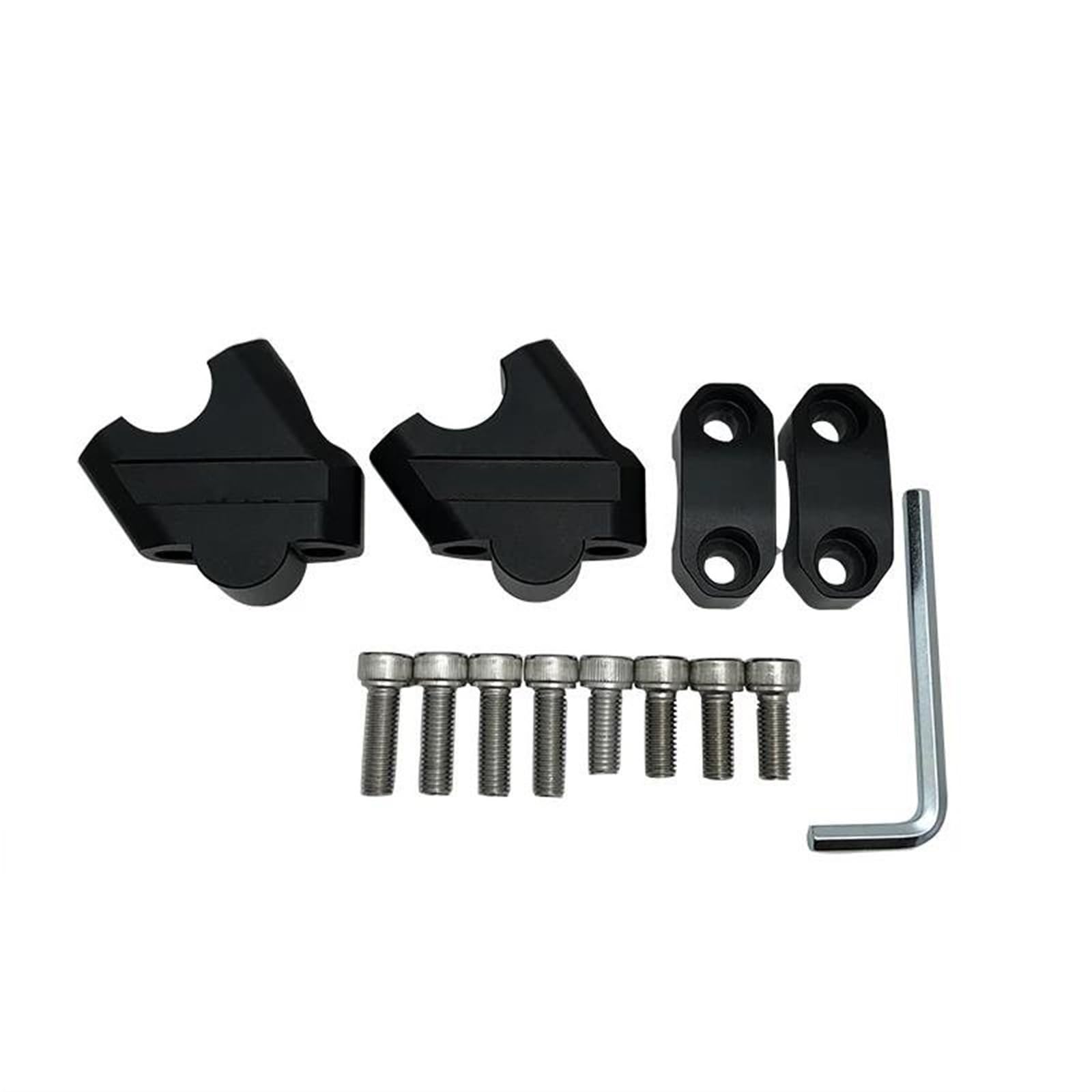 Motorrad-Lenkererhöhungen Motorrad Lenkererhöhung Für NTV650 NTV 650 Deauville 700 Varadero 125m 650 Lenkererhöhung Klemmhalterung Adapter Kit Lenker Lenkererhöhung Adapter(Schwarz)