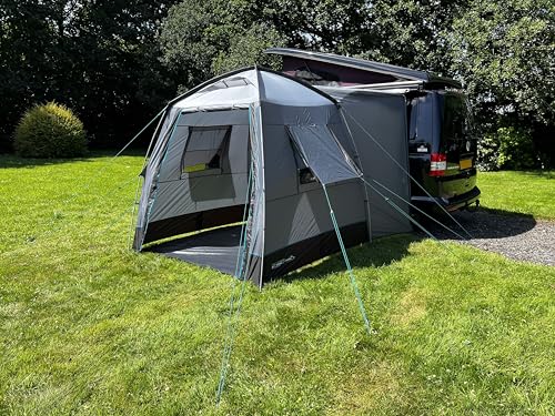 Cayman Outhouse Handi Driveaway Campervan Awning Teal 120HDE Hex Fabric 180-240cm Height Waterproof 3000mm HH Lightweight Utility Tent with Fibreglass Poles