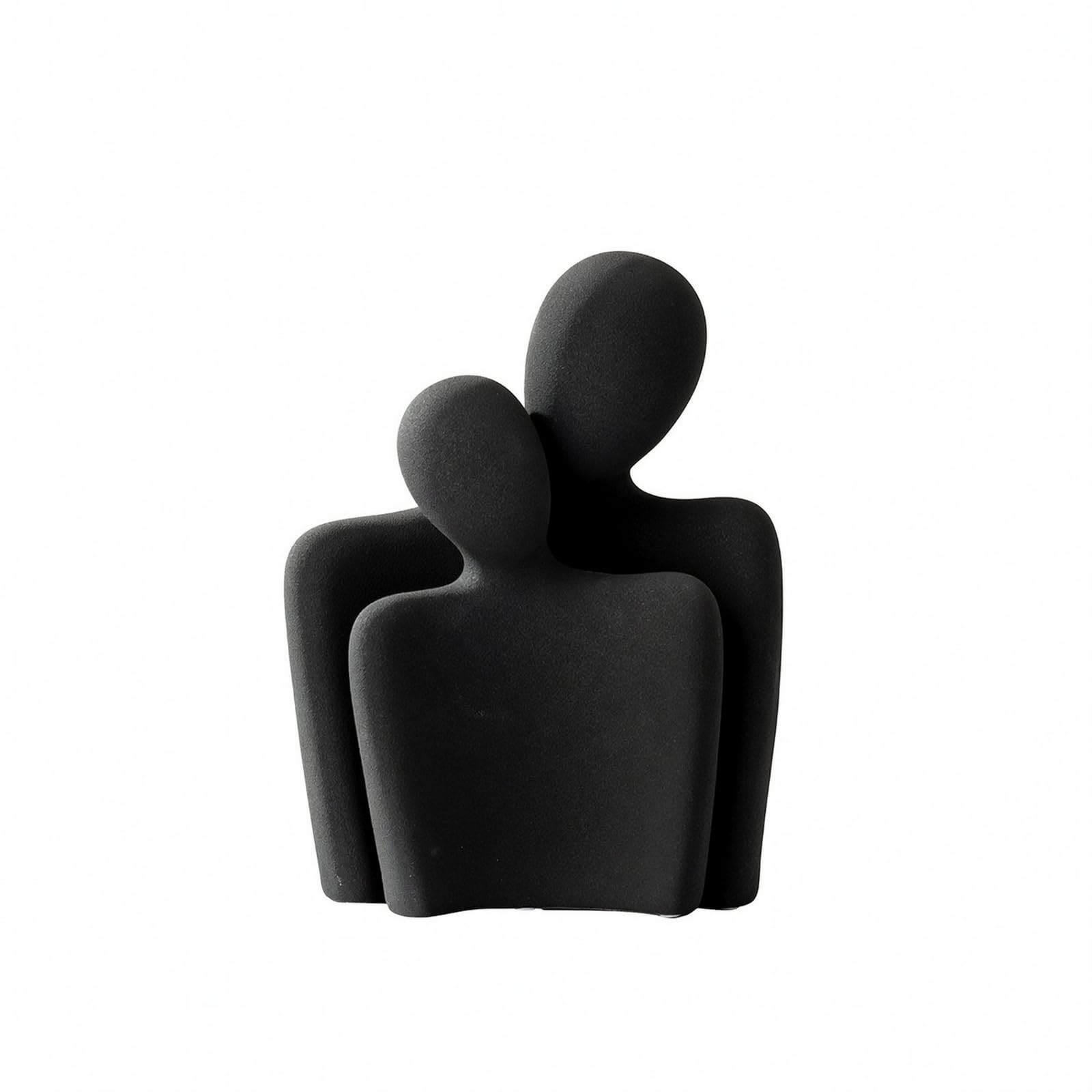 2 Piezas Figura Amantes Abstracto | Toque corativo Elegante, Figura Pareja, Escultura con Tema, para Oficina, Recibidor, Esmalte Negro
