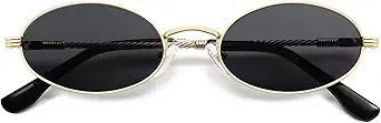 Retro Oval Cat Eye Sunglasses for Women Y2k Trendy Narrow 90s Sunnies Designer Sun Glasses AP3721