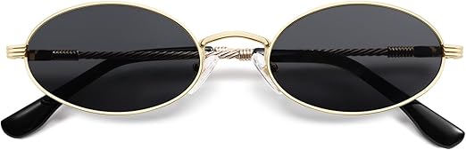 Retro Oval Cat Eye Sunglasses for Women Y2k Trendy Narrow 90s Sunnies Designer Sun Glasses AP3721