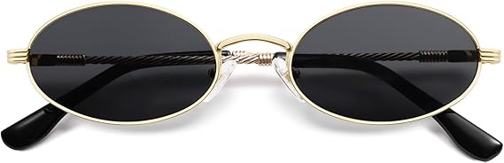 Retro Oval Cat Eye Sunglasses for Women Y2k Trendy Narrow 90s Sunnies Designer Sun Glasses AP3721