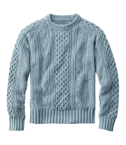 Men's Knitted Pullover Long Sleeve Crew Neck Loose Solid Color Sweater