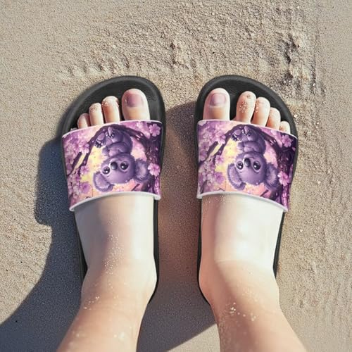 Image of Unisex Slides for Girls Boys Comfortable Slippers Slides Non-slip Shower Shoes House Fashion Thick for Indoor & Outdoor Gifts