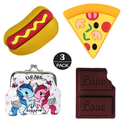 ZOEAST(TM) Cartoon Animal Fruits Protector USB Charger Saver Charging Data Earphone Line Protector Compatible with All iPhone iPad iPod and Most Android Phones (Hotdog Pizza Chocolate)