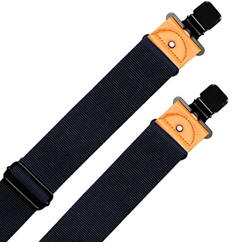 Image of MELOTOUGH Men's Suspender 2 inch Wide Partial Elastic Strap for Jeans Pants | Men's Work Suspenders, Heavy Duty Clips, Partial Elastic Stretch, Supports Work Pants & Jeans, Ideal for Tradespeople