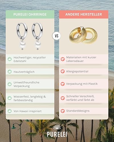 Purelei Diligence Ohrringe Damen – Edelstahl Creolen, Wasserfeste 10mm Damenohrringe, Hochwertiger langlebiger Schmuck für stilvolle Looks… – Ansicht 4