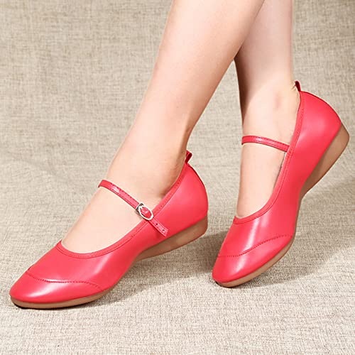 Ballet Flats Shoes for Women Pointed Toe Mary Jane Flats Dress Ballerina Flats for Women Slip On Comfortable Casual Shoes Buckle Work Shoes2